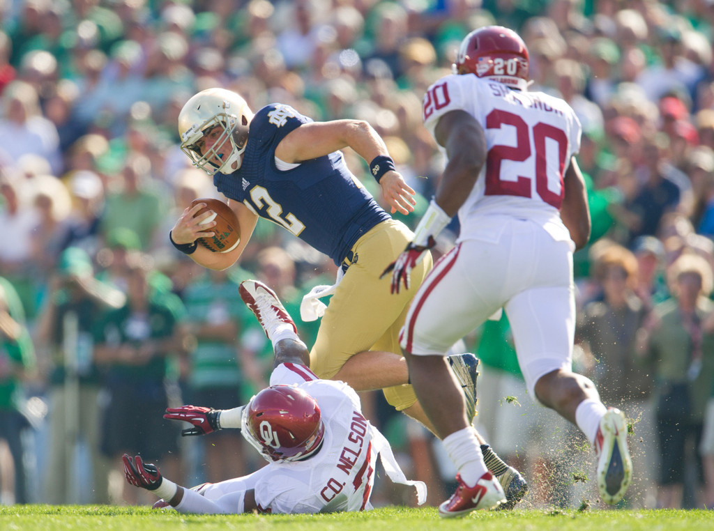 No. 22 Notre Dame vs. No. 14/12 Oklahoma (USATSI)