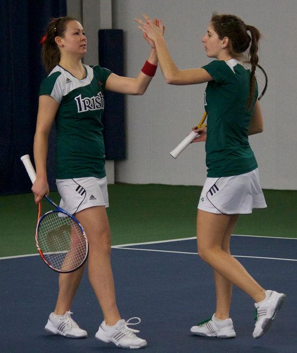Chrissie McGaffigan and Jennifer Kellner wiil compete Friday in the Round of 64 doubles draw at the USTA/ITA Midwest Regional