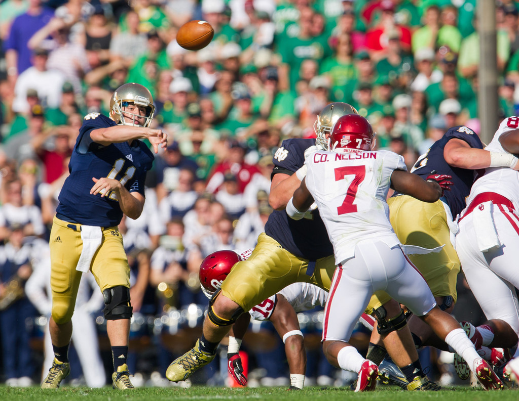 No. 22 Notre Dame vs. No. 14/12 Oklahoma (USATSI)