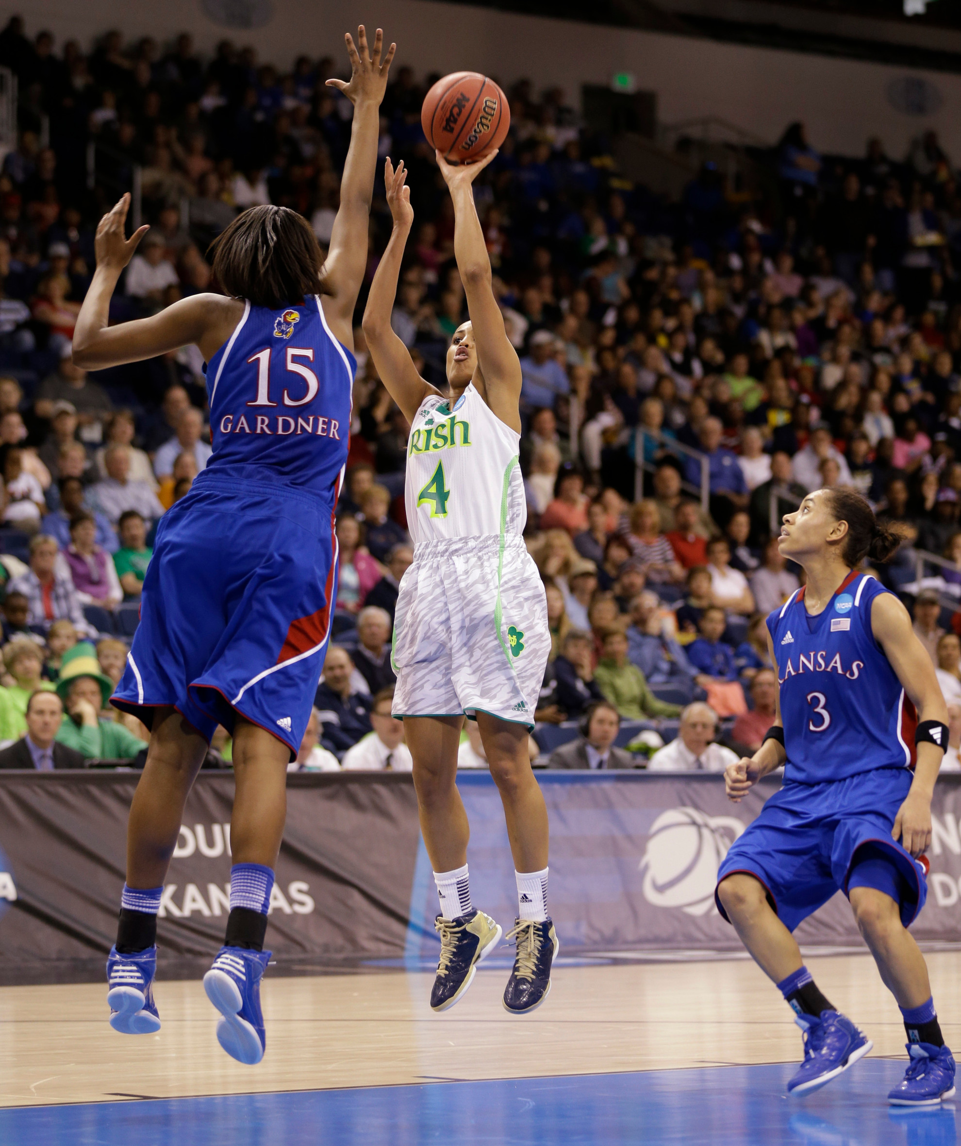 Diggins, McBride Chosen For 2013 WBCA Coaches’ All-America Team NCAA Kansas Notre Dame Basketball