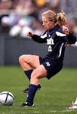 Susan Pinnick - pictured in action from the '05 spring game vs. Mexico - gave the Irish a 2-1 lead in Sunday's 8-1 exhibition at Butler.