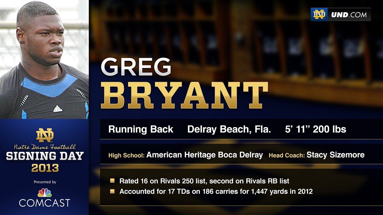 Greg Bryant - 2013 Notre Dame Football Signee