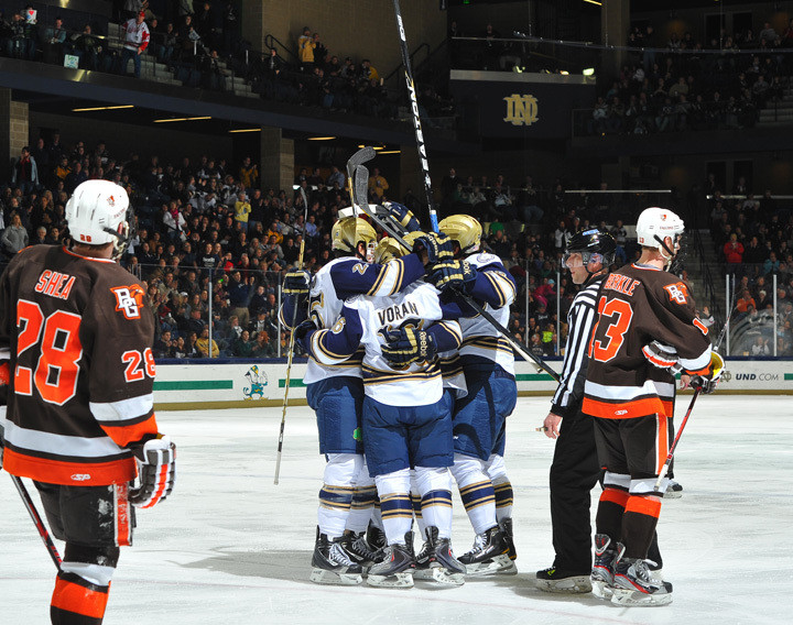 Notre Dame Hockey Awards Program Set For Sunday, April 7 Notre Dame faces Alabama Huntsville at 7:35 p.m. on Friday in game two of the Shillelagh Tournament.