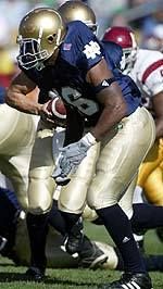 Rashon Powers-Neal rushed for two touchdowns during the 2002 campaign.