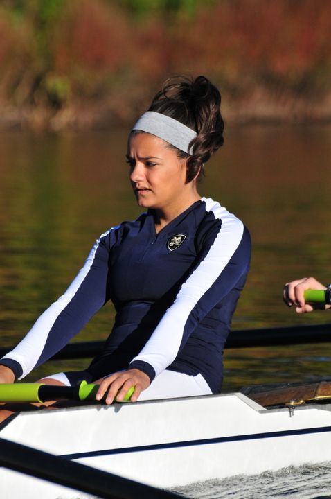Anni Nowhitney and the first varsity eight crew earned the race victory on Sunday