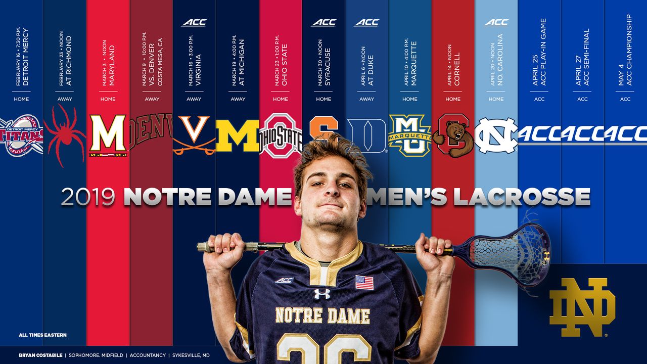 2019 Men's Lacrosse Season Graphic