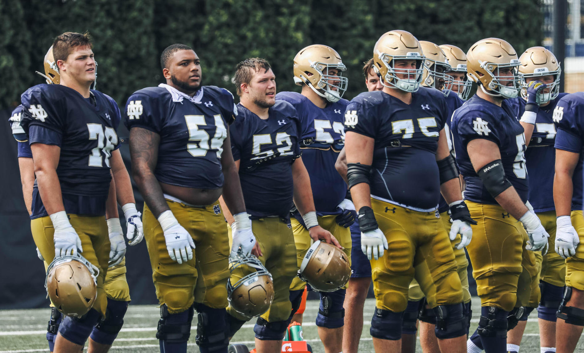 Wings, Pizza, Camaraderie And Hard Work Fuels The Irish O Line Wings, Pizza, Camaraderie And Hard Work Fuels The Irish O Line