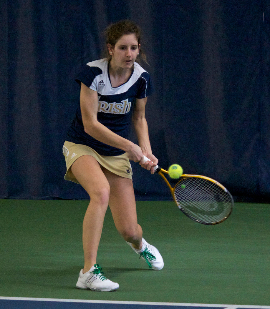 No. 19 Irish Dispatch No. 58 Hawai’i, 6-1 Junior Jennifer Kellner earned a 6-4, 6-3 win over Bowling Green's Nikki Chiricosta Friday