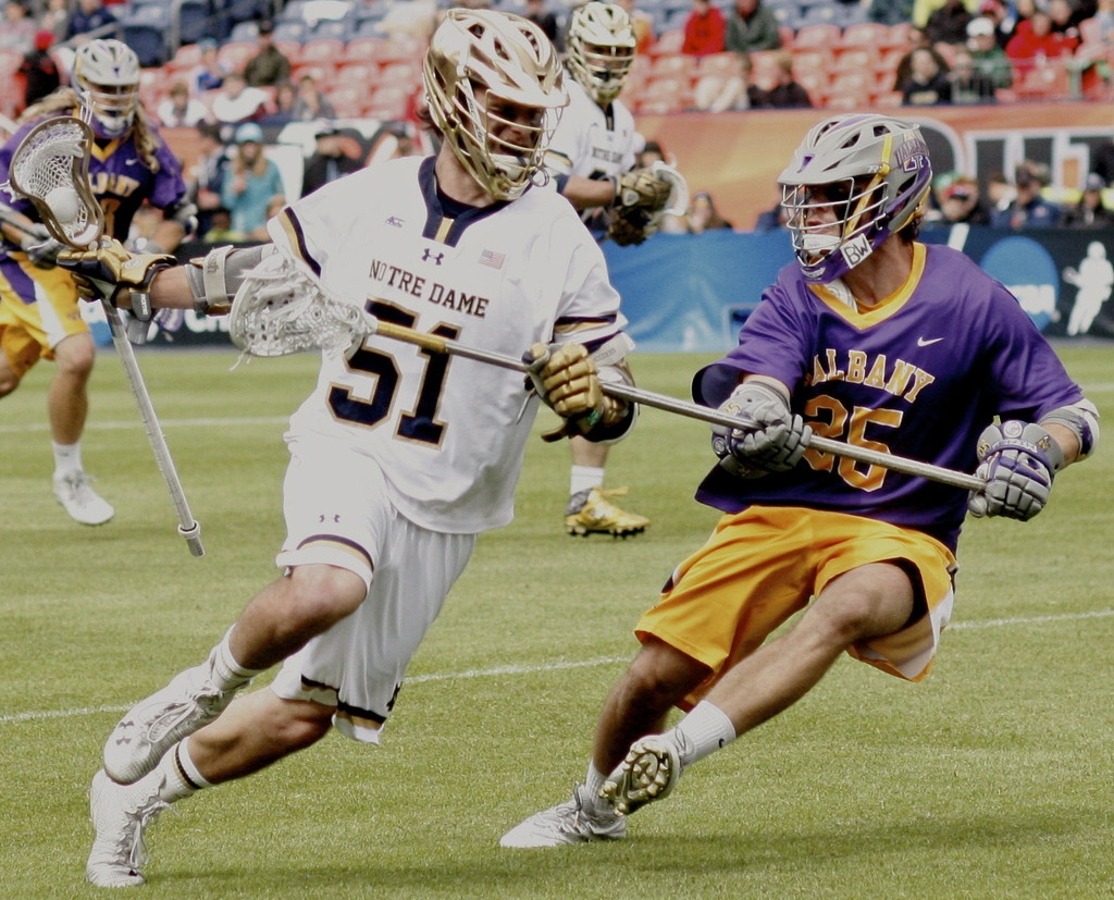 Notre Dame NCAA lacrosse vs. Albany (photos by Pete LaFleur)