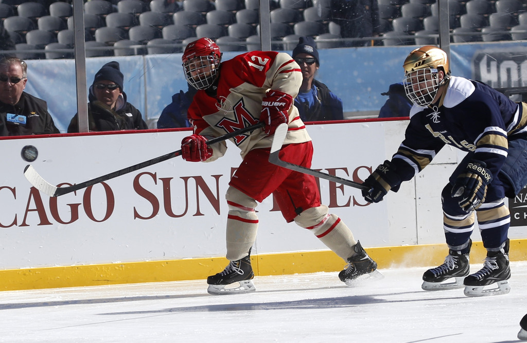 Notre Dame Men's Ice Hockey v Miami at Hockey City Classic on 02-17-2013