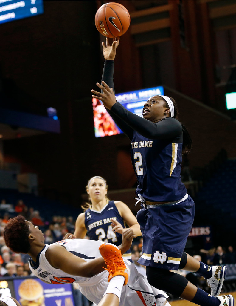 No. 3 Notre Dame 74, Virginia 46