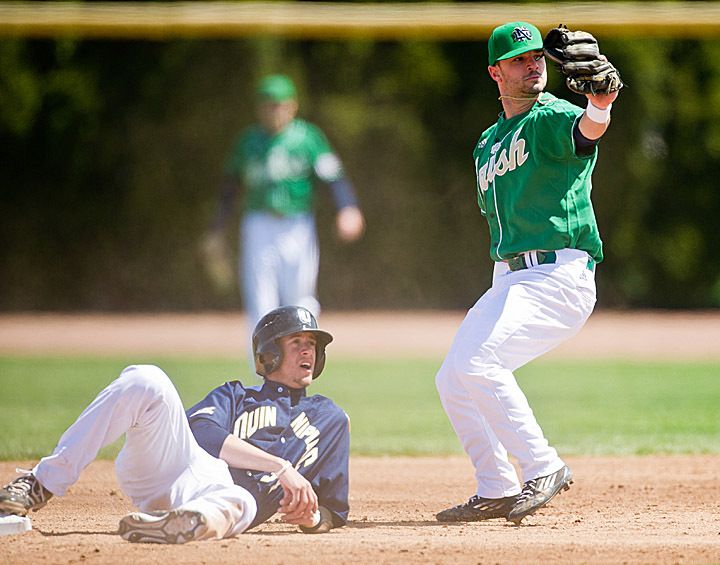 Senior 2B and co-captain Frank DeSico singled in what could have been his final at bat in an Irish uniform.
