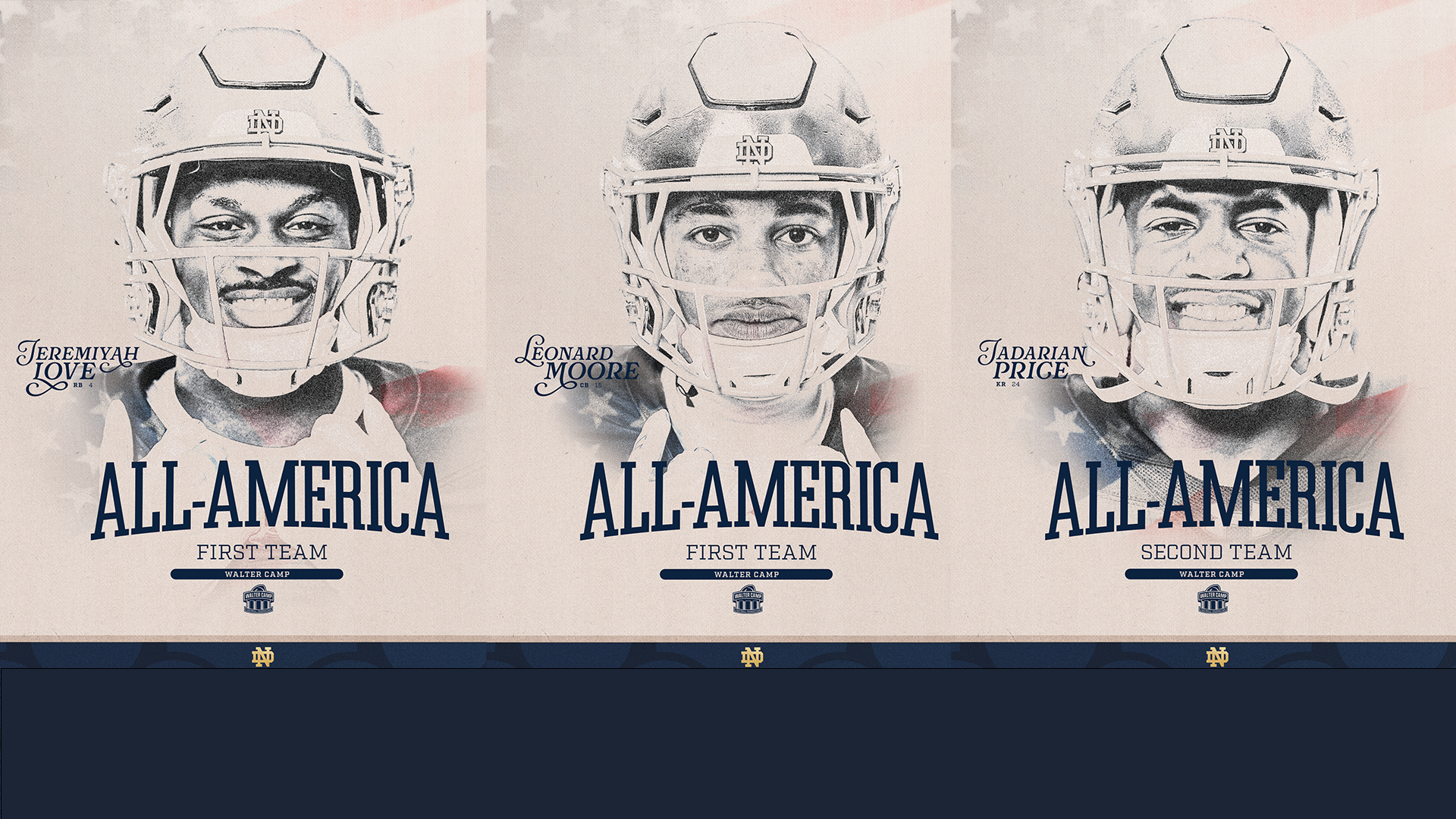Love, Moore, Price Named 2025 Walter Camp All-Americans Love, Moore, Price Named 2025 Walter Camp All-Americans