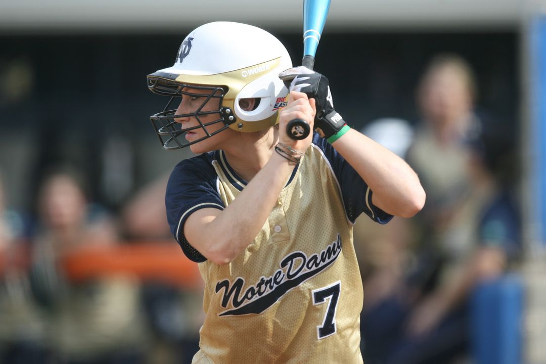 Freshman Sadie Pitzenberger doubled and scored a run in Notre Dame's 1-0 win over CS Fullerton on Saturday night.