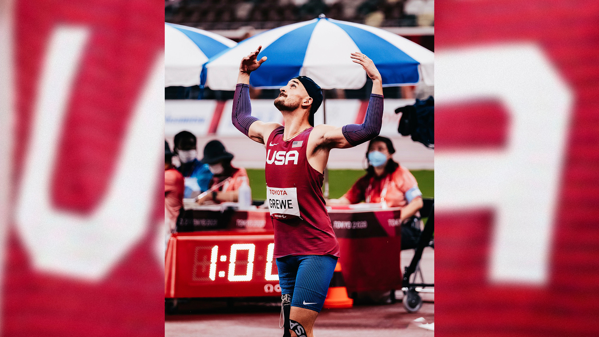 Grewe Officially Named to 2024 U.S. Paralympic Team Photo of Sam Grewe celebrating at the 2020 Paralympic Games.