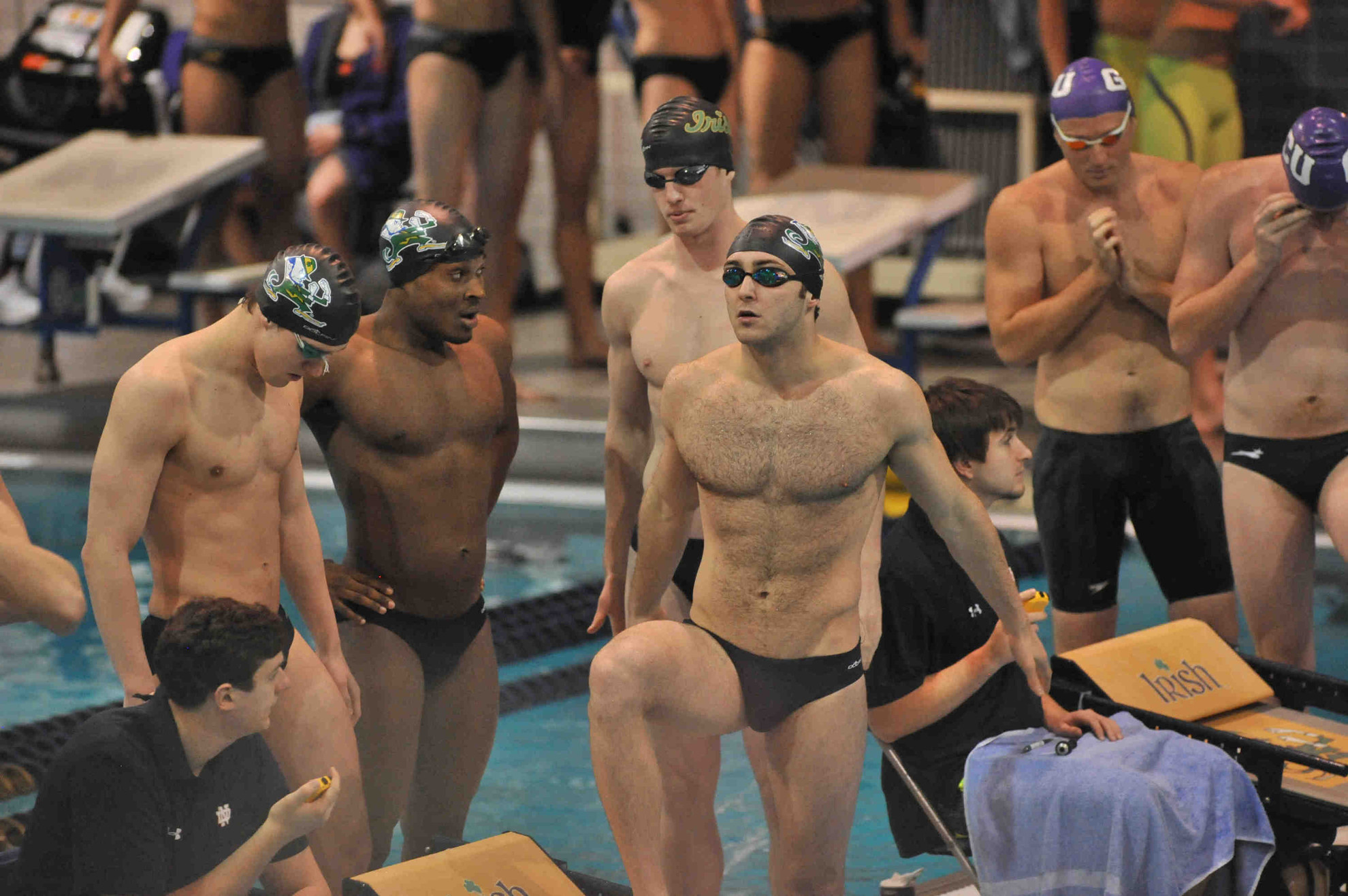Irish Women’s 400 Free Relay Breaks Pool Record Bogac Ayhan was one of five seniors honored by the men's team Saturday.