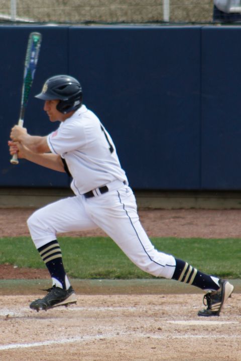 Sophomore left fielder Mac Hudgins hit his first home run of the season in Notre Dame's 12-2 win over Connecticut.