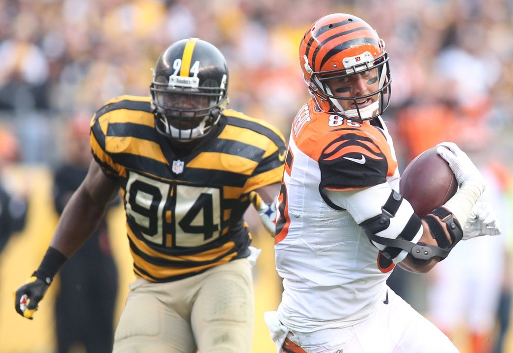 Pro Bowl selection Tyler Eifert's quest for a Super Bowl title sees his AFC North division champion Bengals face rival Pittsburgh on Saturday night.