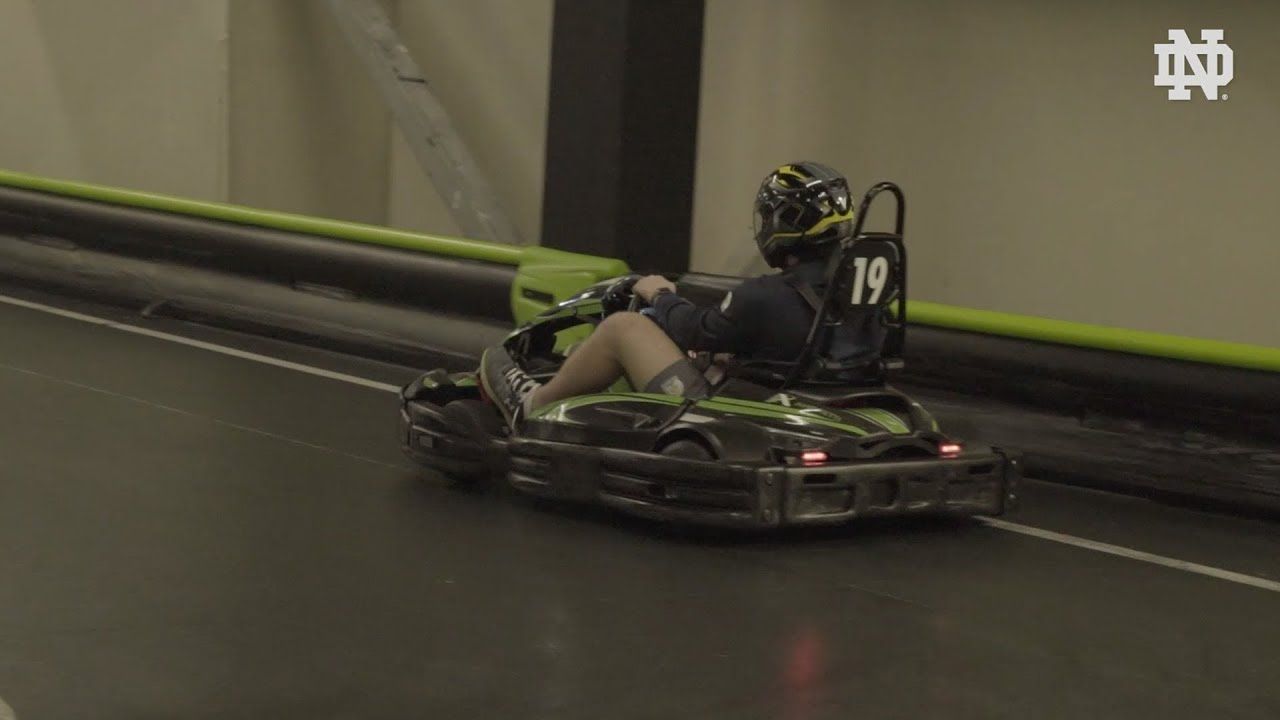 @NDFootball visits Andretti Indoor Karting and Games | Citrus Bowl (12.29.17)