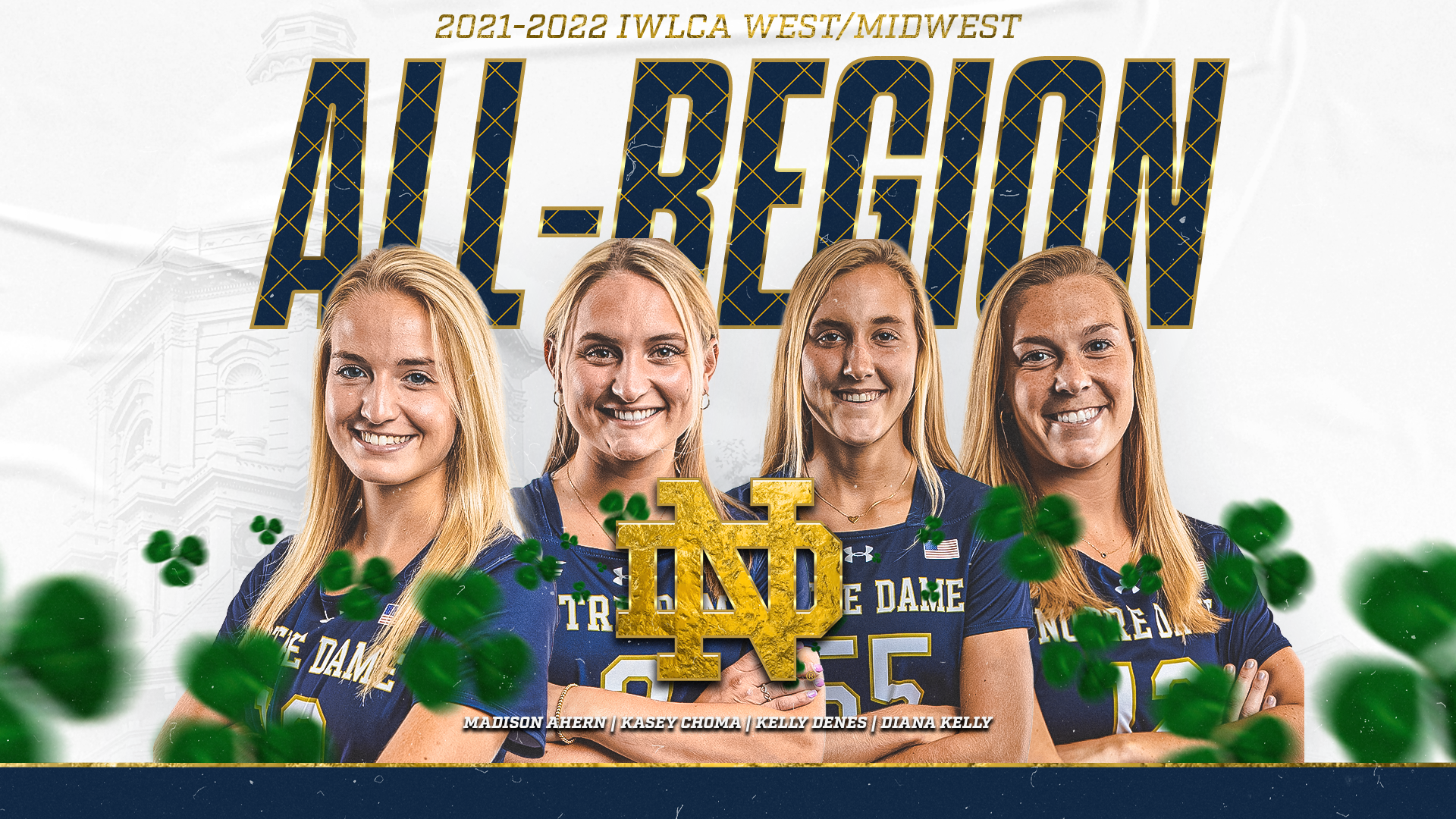 Four Irish Earn IWLCA All-Region Honors Four Irish Earn IWLCA All-Region Honors