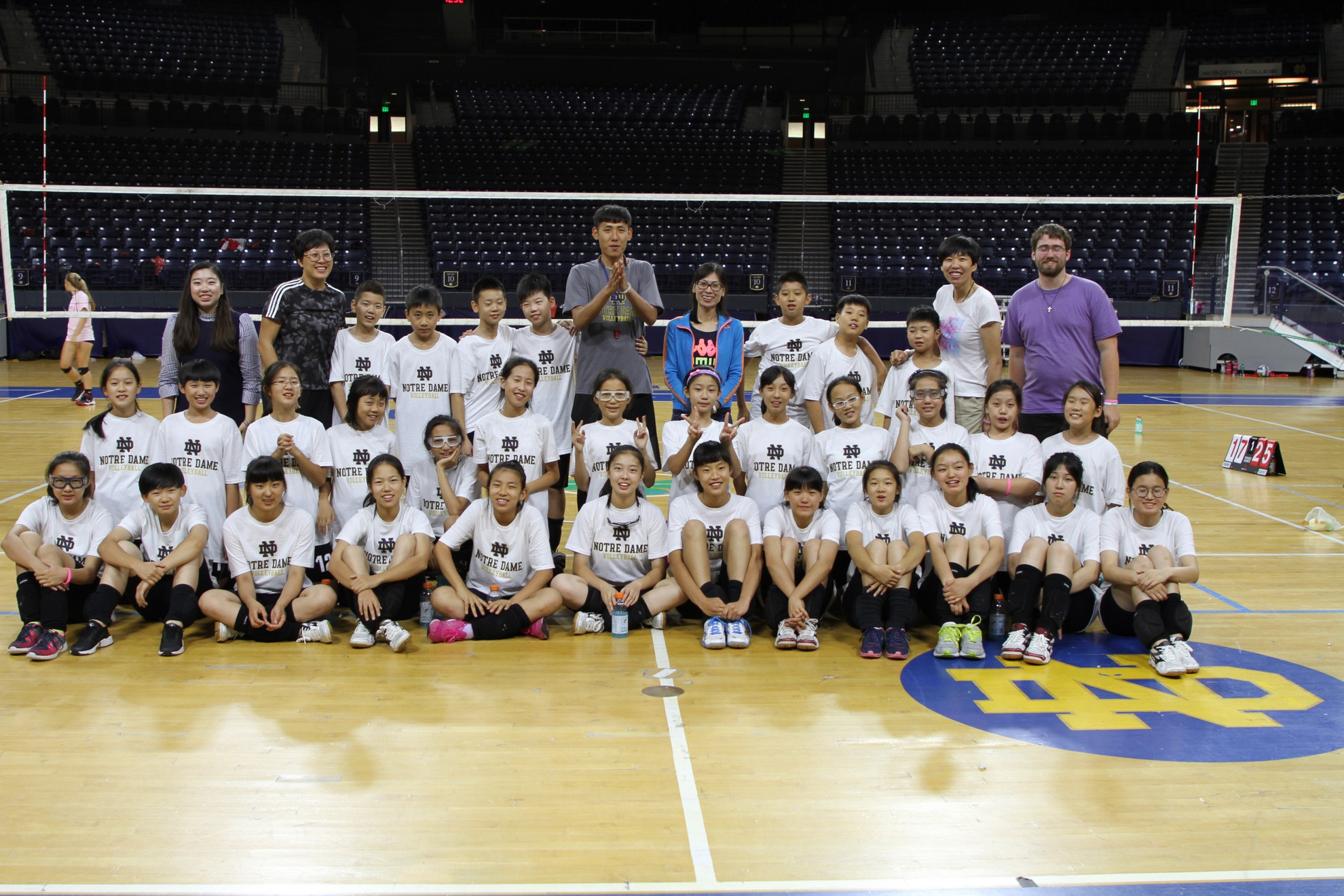Notre Dame Volleyball Camp Welcomes Players From Beijing Notre Dame Volleyball Camp Welcomes Players From Beijing