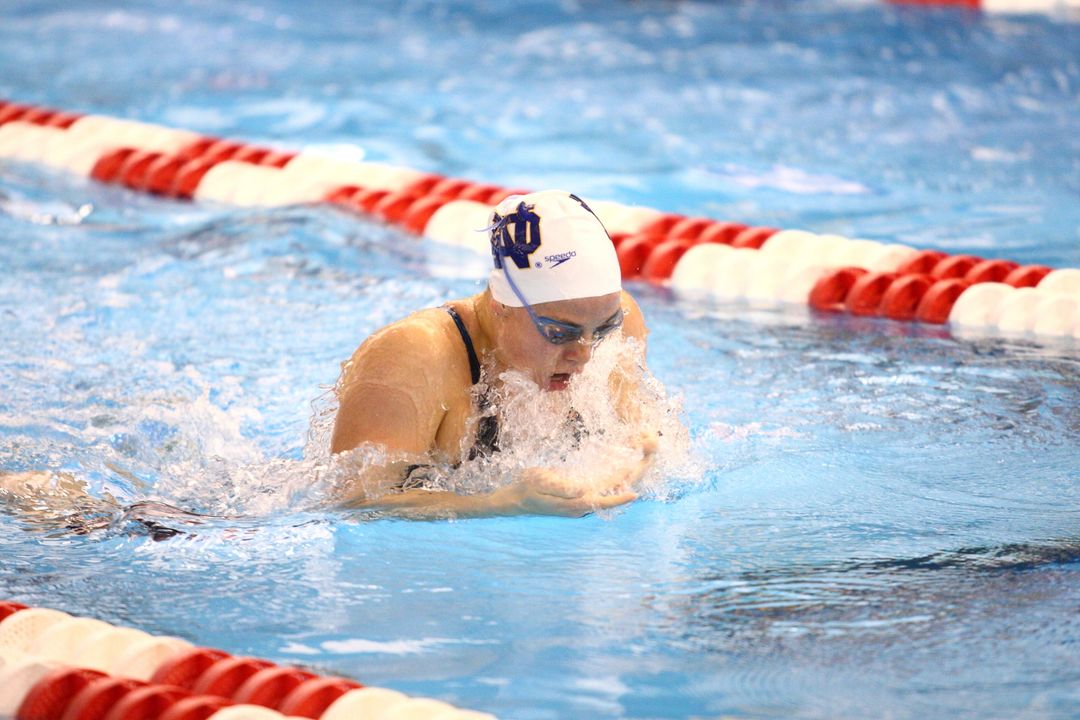 Sophomore Lauren Stauder won the 200 breaststroke on Friday night.