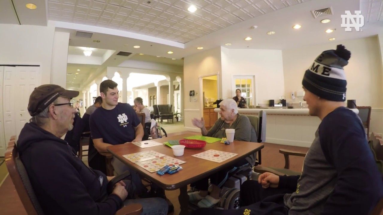 @NDBaseball | Bingo with Nursing Home