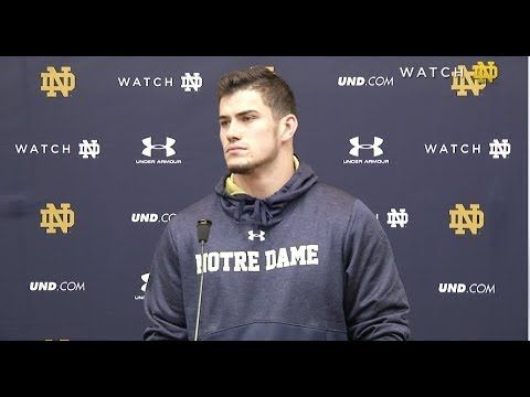 @NDFootball Drue Tranquill Press Conference - Navy (11.15.17)
