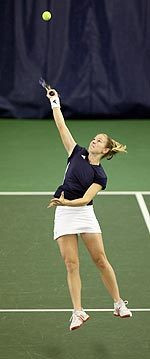 No. 2 Notre Dame Women’s Tennis Opens BIG EAST Championship With 4-0 Victory Over UConn Senior Catrina Thompson.