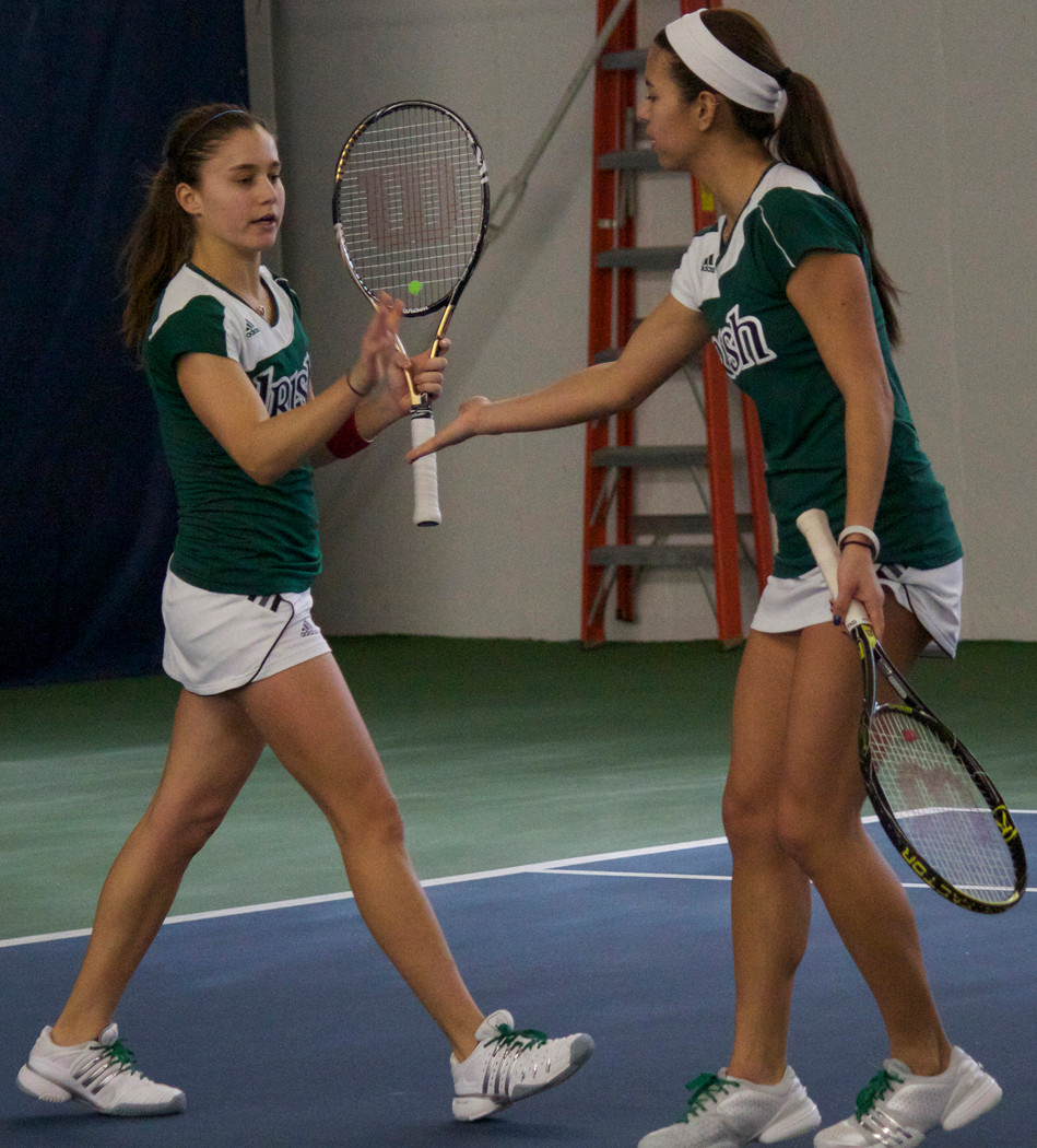 No. 15 Irish Begin Three-Match Road Swing At No. 9 Georgia Tuesday Julie Sabacinski and Britney Sanders have won three straight matches at No. 2 doubles for Notre Dame