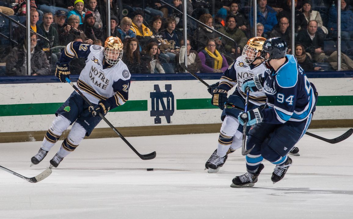 Mario Lucia had two goals and an assist last year in a weekend series at UNH.