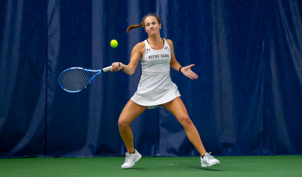 Ally Bojczuk during the ACC match between University of Notre Dame vs. University of Louisville at Eck Center on March 8, 2019 in South Bend, Indiana.