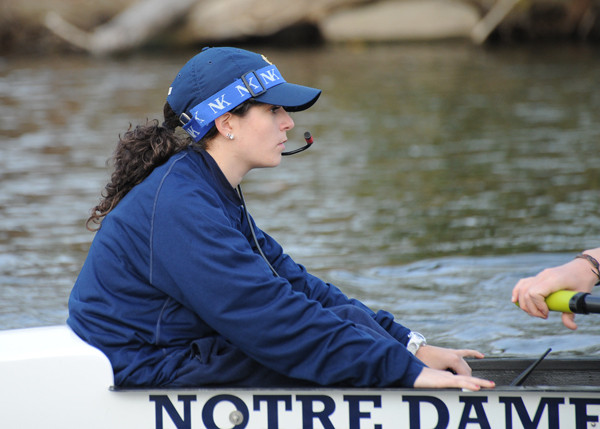 Off The Water With Abby Meyers Coxswain Abby Meyers helped guide the Notre Dame first varsity eight to a pair of victories last weekend