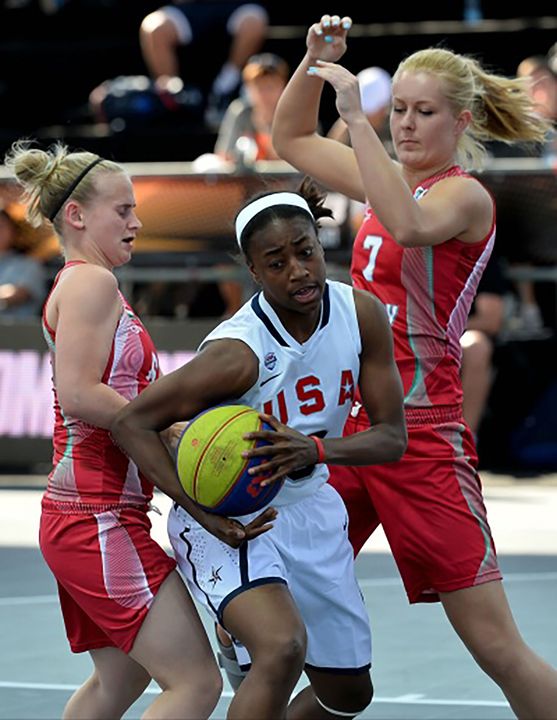 Notre Dame junior All-America guard Jewell Loyd scored six points for Team USA in its 21-5 win over Hungary to open the 2014 FIBA 3x3 World Championship on Thursday in Moscow, Russia.