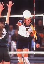 Tuesday Testimonial: Jaimie Lee Still Soaring As Pro Volleyball Player, New Mother And Aspiring Real Estate Agent Jaimie Lee remains the most decorated player in Notre Dame volleyball history (photo by Matt Cashore).