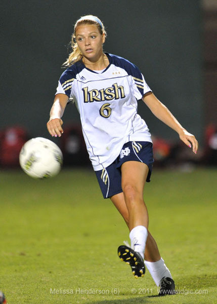 #2 Stanford Edges #8/7 Irish, 2-1 In Friday Night Thriller Senior forward/tri-captain Melissa Henderson became the eighth Notre Dame player to earn three first-team all-BIG EAST citations when she picked up her third award as one of four Fighting Irish played recognized on Thursday at the 2011 BIG EAST Awards Banquet in Morgantown, W.Va.