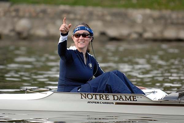 Sarah Keithley, coxswain of the Irish varsity eight boat, will serve as one of the Irish co-captains for postseason action.