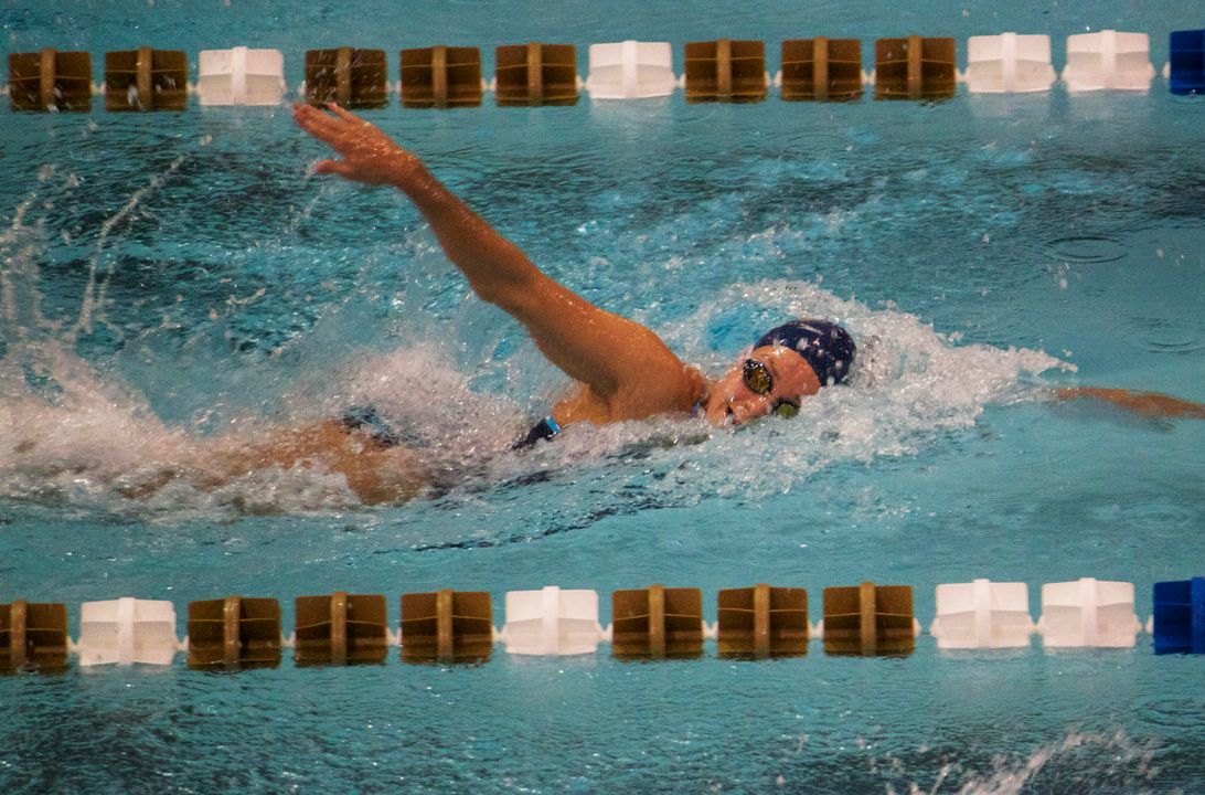 Freshman Suzanne Bessire qualified for the finals in the 100 free on Saturday morning.