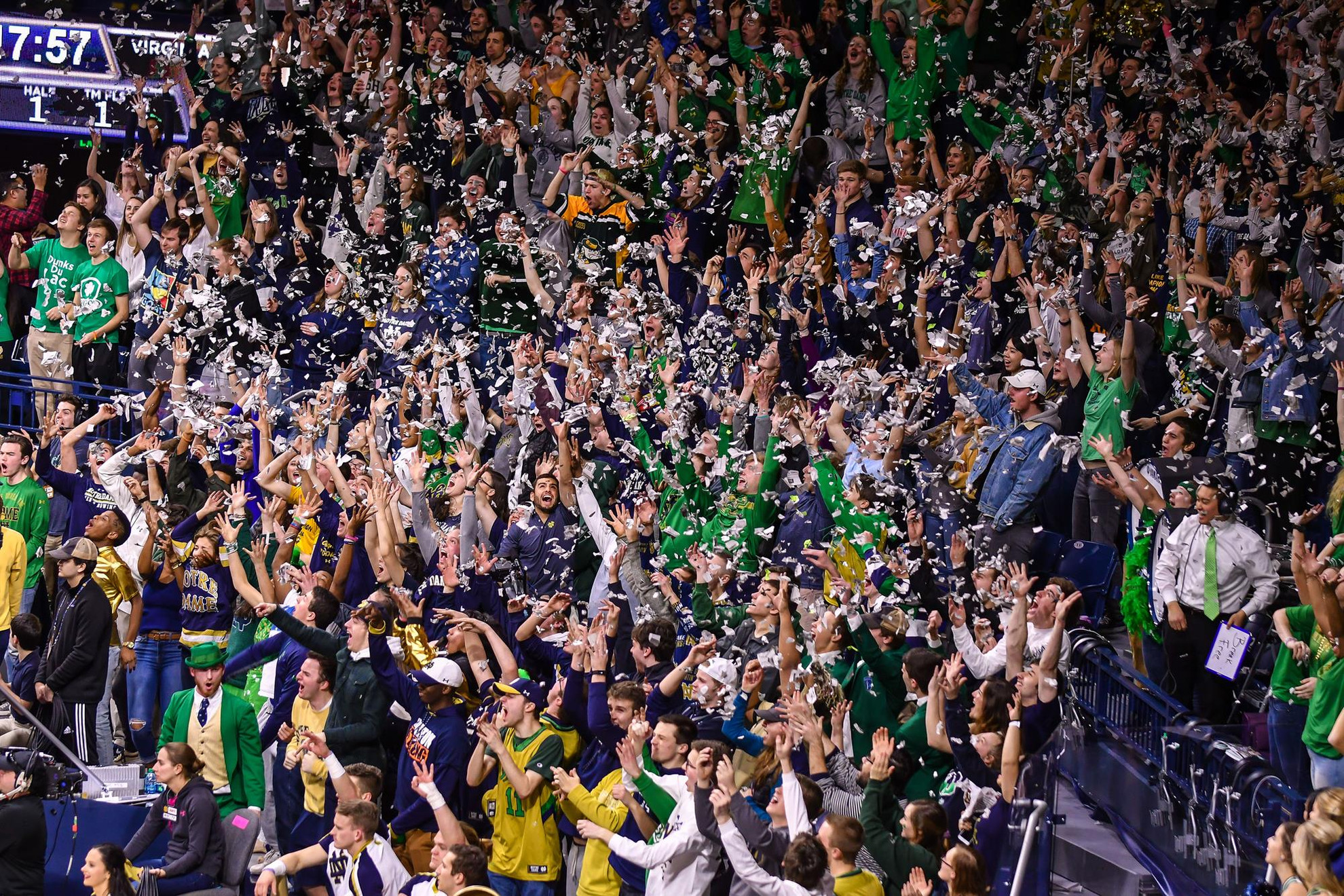 Irish Back Home To Face No. 16/17 NC State MBB Crowd Photo 2017-18