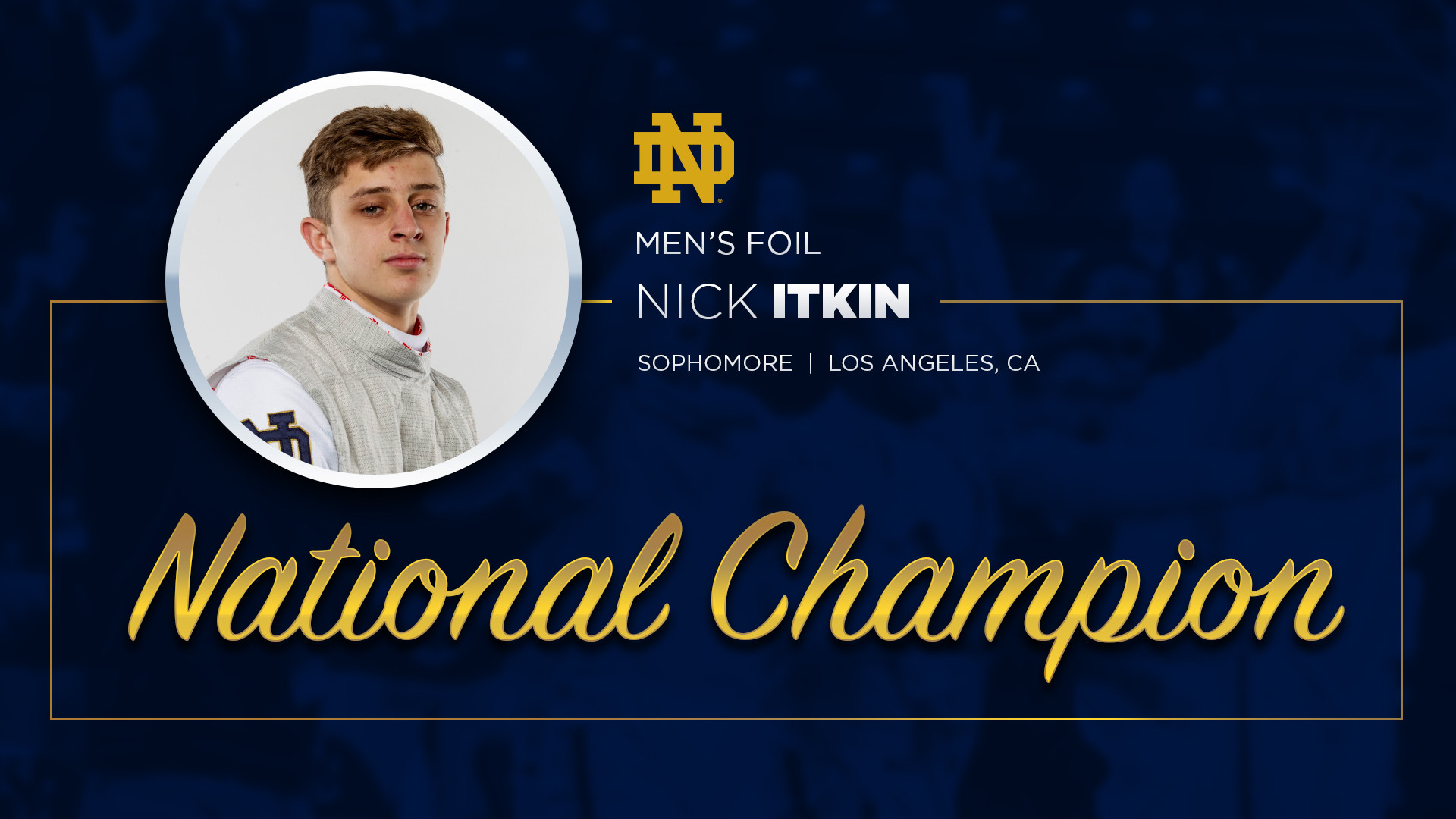 Itkin Repeats As Men’s Foil National Champion Nick Itkin National Champion