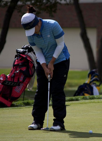 Senior So-Hyun Park is currently tied in 9th place at the Alamo Invitational.