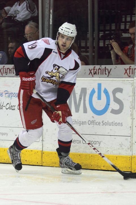 Former Notre Dame hockey standout Riley Sheahan played a key role in helping the Grand Rapids Griffins to the AHL's Calder Cup championship.