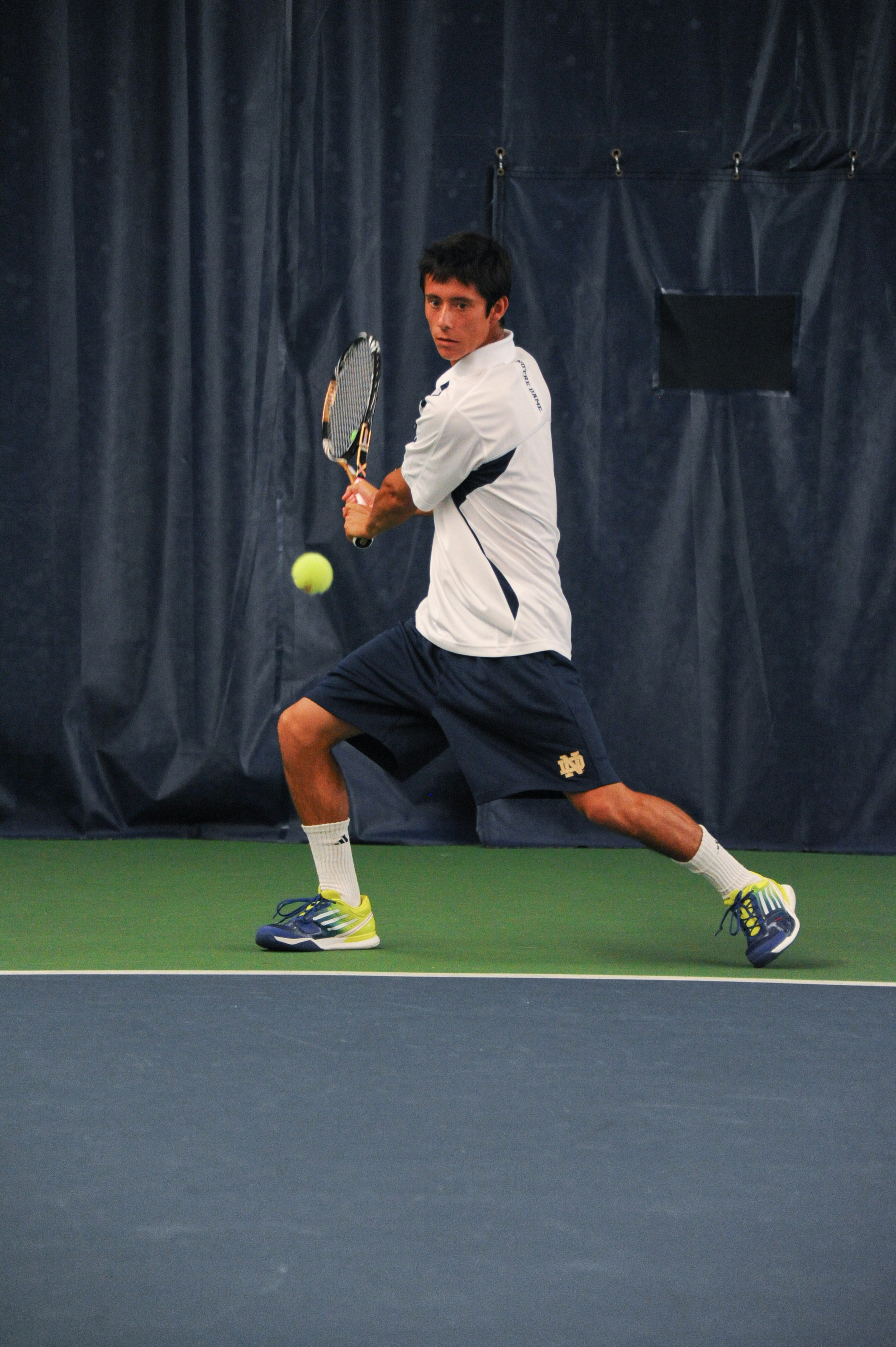 Notre Dame Defeats Valparaiso In Last Home Match Of The Season Sophomore Nicolas Montoya