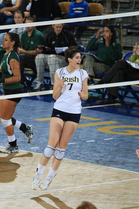 Freshman Kellie Sciacca capped off her first season with the Irish by being named the AVCA's Freshman of the Year.