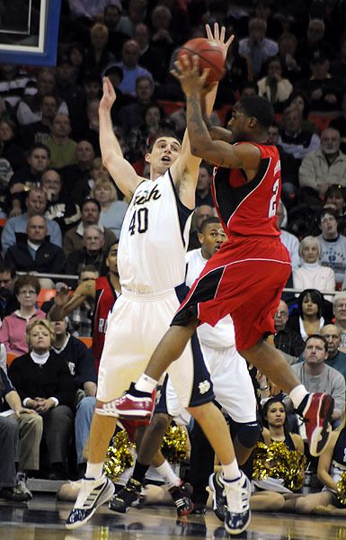 Luke Zeller was one of four Irish players who earned their bachelor's degree in May.