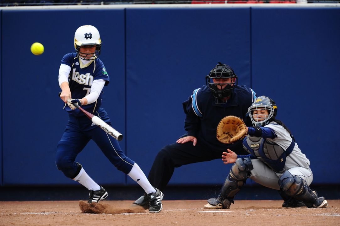One of Notre Dame's three hits came off the bat of Sadie Pitzenberger versus No. 2 Michigan.
