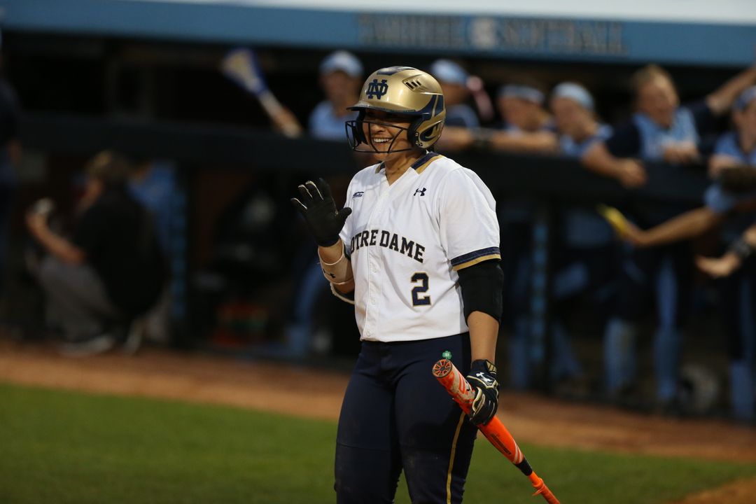Micaela Arizmendi became a three-time NFCA all-region first team selection as one of seven Notre Dame players named to 2016 NFCA Mid-Atlantic all-region teams on Thursday