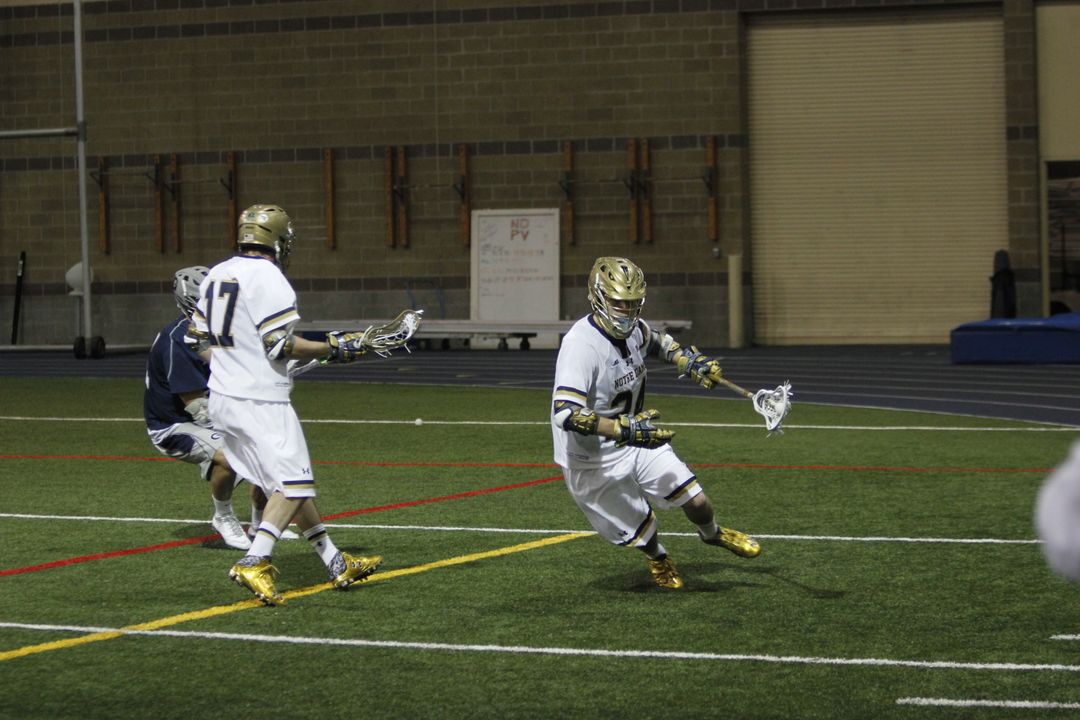 Freshman attackman Mikey Wynne leads Notre Dame with 19 goals this season.