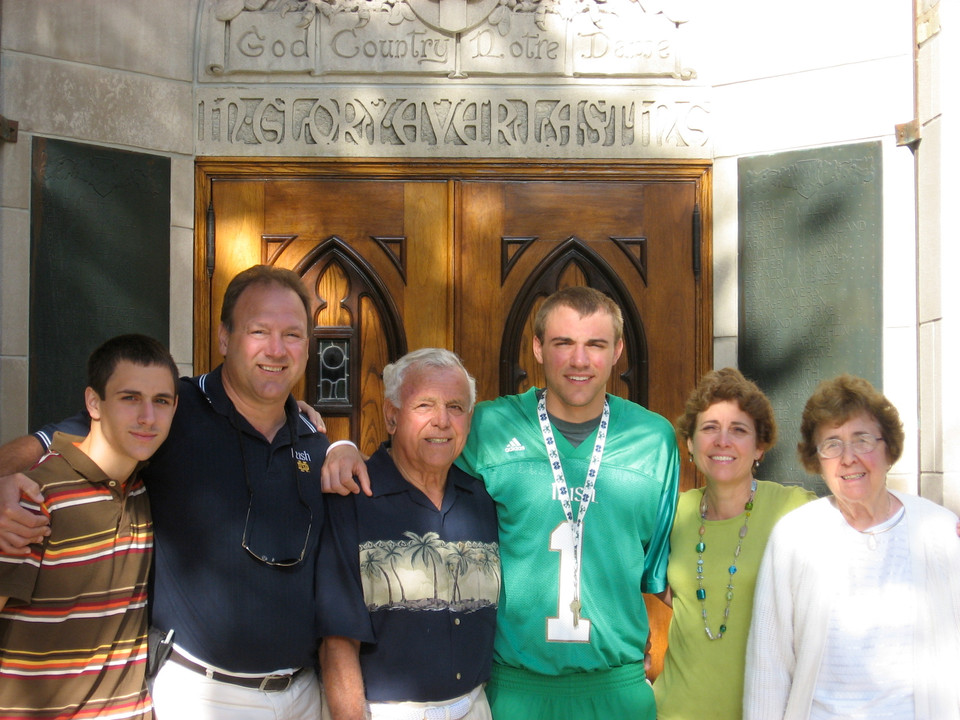 Monogram winner Clarice Kwasnieski '81 (right) with her son and BBR scholar, Andrew (center).