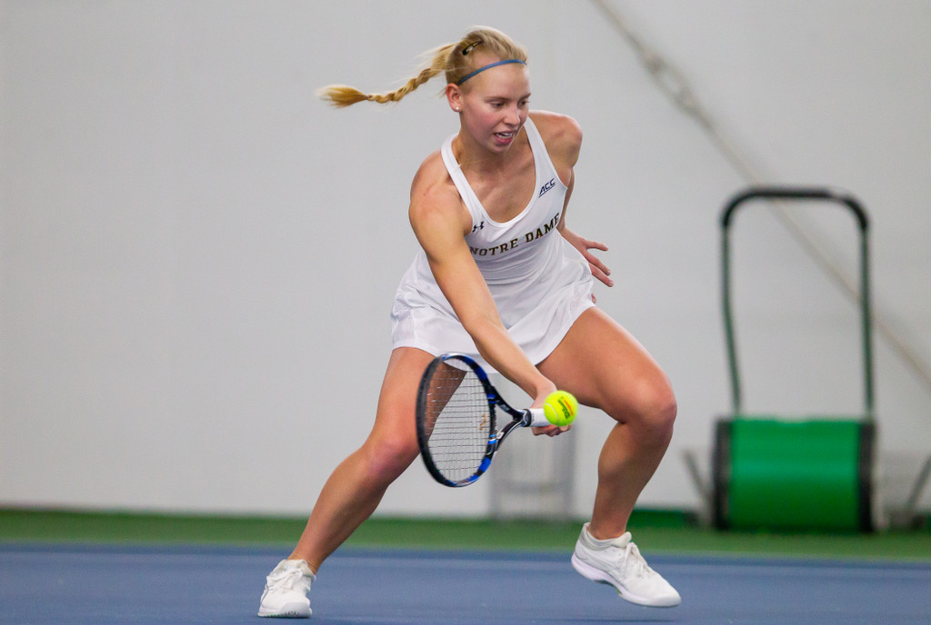Cameron Corse during the ACC match between University of Notre Dame vs. University of Louisville at Eck Center on March 8, 2019 in South Bend, Indiana.